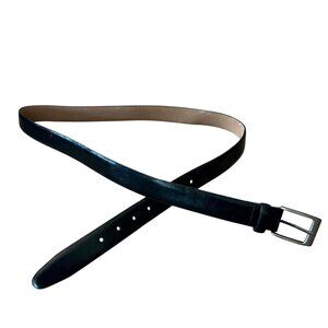 Vintage Dickies Black Leather Minimalist Utilitarian Workwear Belt 42